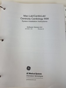 Thumbnail image of GE Medical Systems Mac-Lab IT Hemodynamic Recording Cardiology System lab