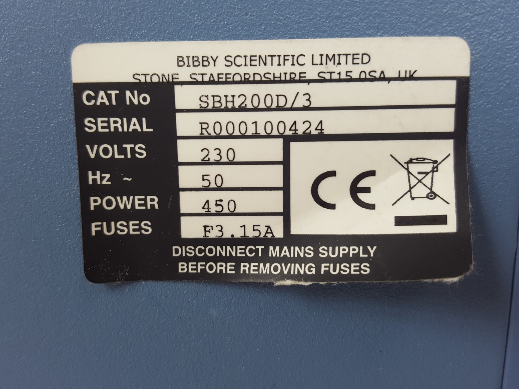 Image of Stuart Model SBH200D/3 Dry Block Heater Lab 