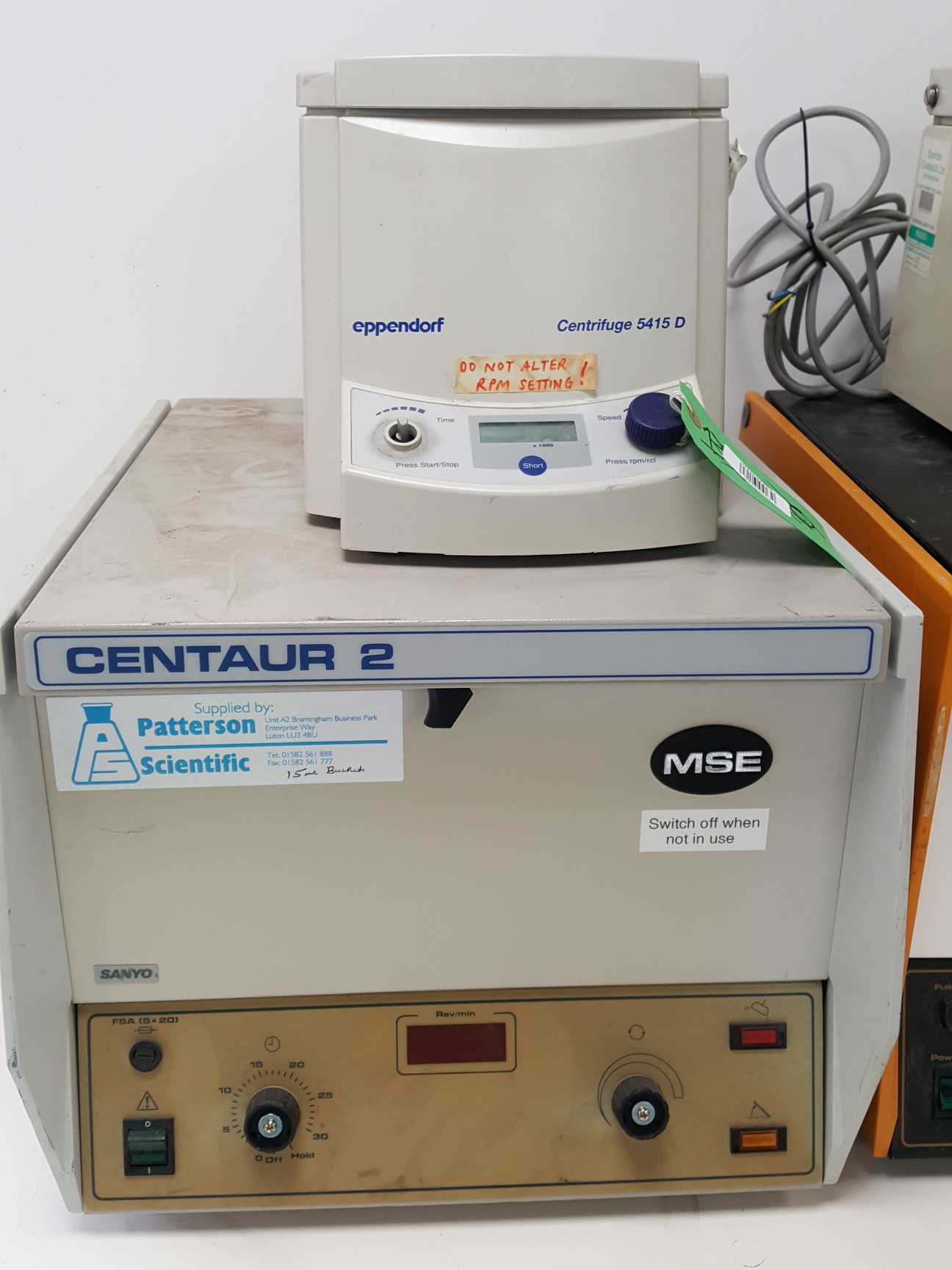 Image of 6 x Benchtop Centrifuges - MSE Centaur 2, Heraeus Biofuge A, Eppendorf 5415 Lab