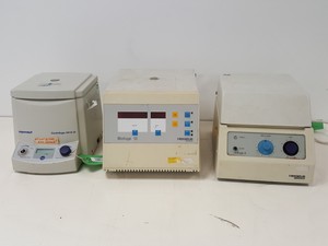 Thumbnail image of 6 x Benchtop Centrifuges - MSE Centaur 2, Heraeus Biofuge A, Eppendorf 5415 Lab
