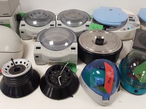 Thumbnail image of 16x Benchtop Micro-Centrifuges & Rotors Whatman Force 7, Thermo Espresso Job Lot