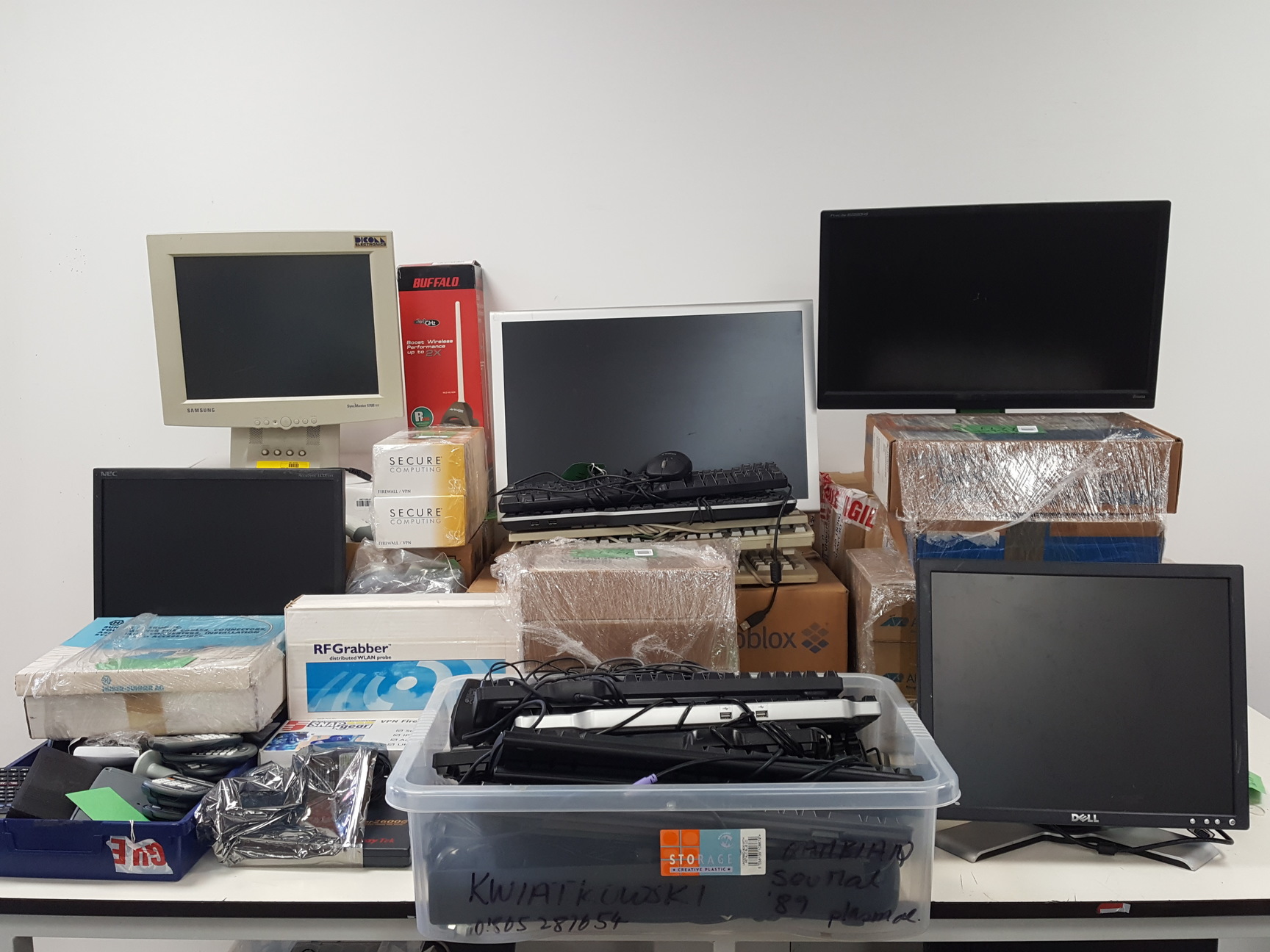 Image of Job Lot of IT Equipment - PCs, Monitors, PCI Cards, Motherboards, Firewall, VPN 