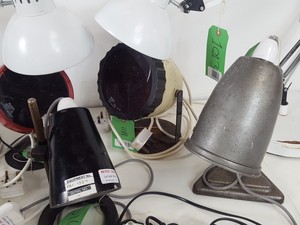 Thumbnail image of 9 x Vintage Desk Lamps - Anglepoise Style & Kodak Beehive Job Lot