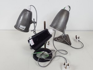 Thumbnail image of 9 x Vintage Desk Lamps - Anglepoise Style & Kodak Beehive Job Lot