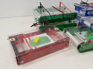 Thumbnail image of Large Lot of Electrophoresis Tanks, Lids & Combs - Bio-Rad, Fisher Lab Job Lot