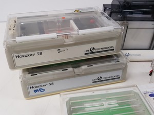Thumbnail image of Large Lot of Electrophoresis Tanks, Lids & Combs - Bio-Rad, Fisher Lab Job Lot
