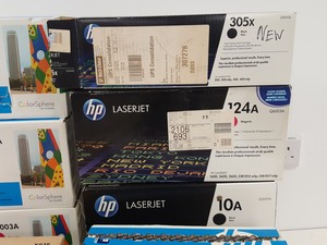 Thumbnail image of Lot of Genuine Printer Toner Ink Cartridges - HP Laserjet, Xereox, Epson Brother