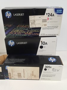 Thumbnail image of Lot of Genuine Printer Toner Ink Cartridges - HP Laserjet, Xereox, Epson Brother