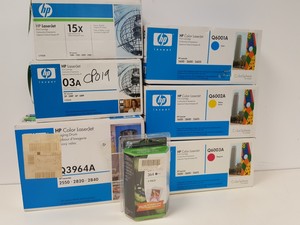 Thumbnail image of Lot of Genuine Printer Toner Ink Cartridges - HP Laserjet, Xereox, Epson Brother