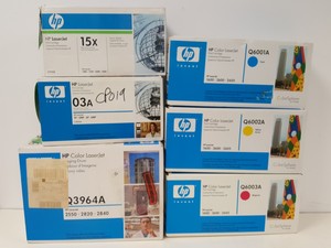 Thumbnail image of Lot of Genuine Printer Toner Ink Cartridges - HP Laserjet, Xereox, Epson Brother