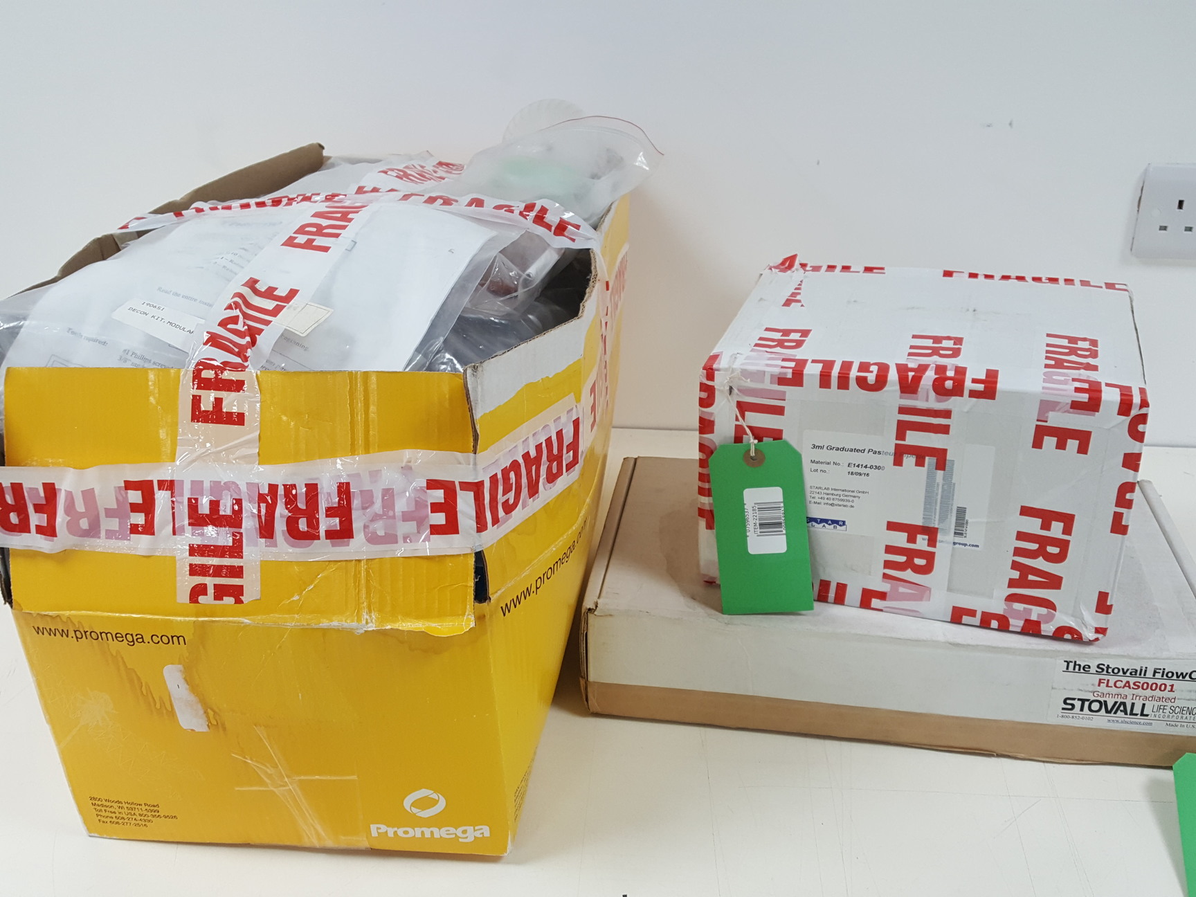 Image of Large Lot of Plastic Laboratory Consumables - Microplates, Tubes,  Pipette Tips 