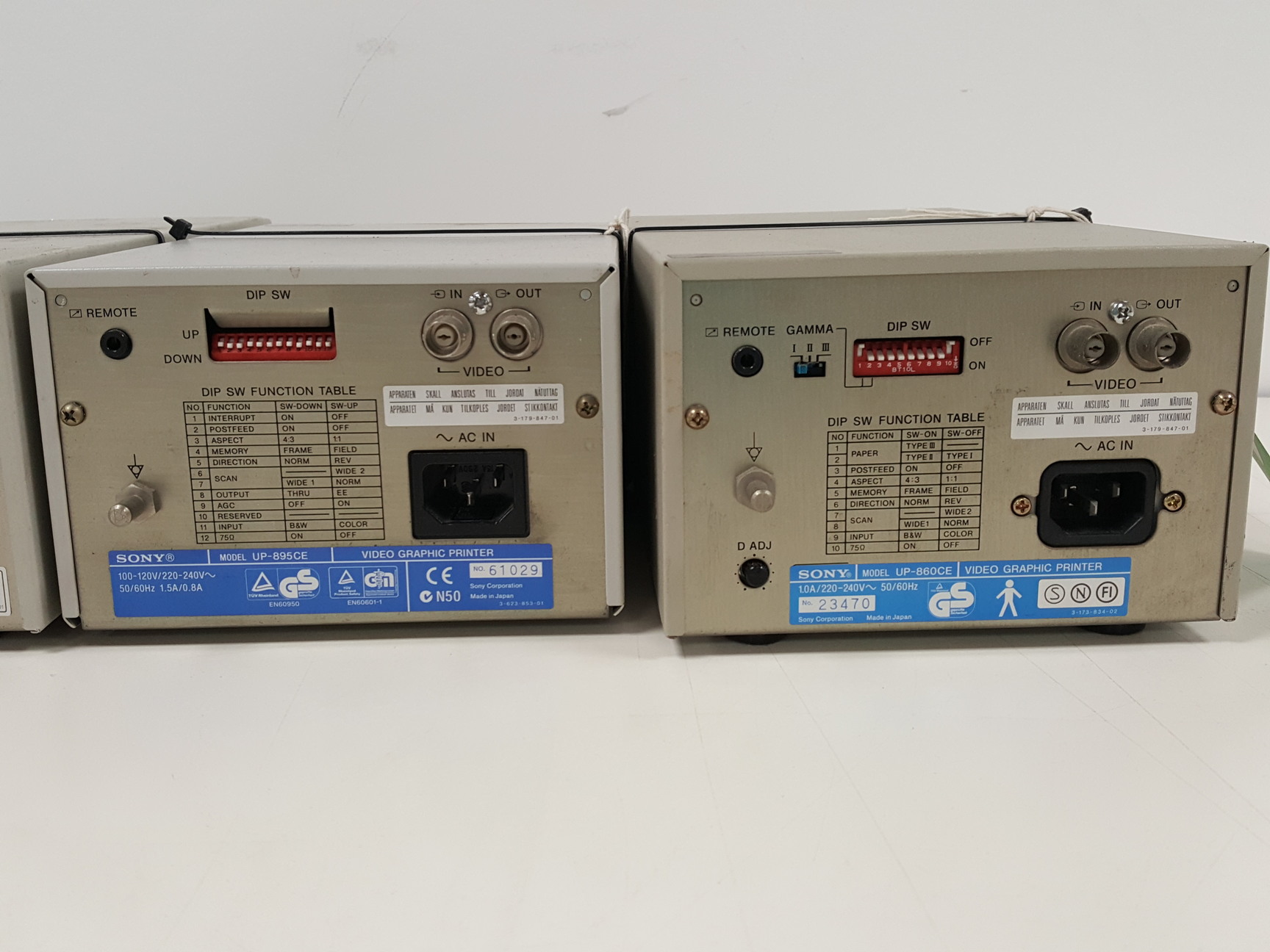Image of 4 x Sony & Mitsubishi Video Graphic Printers Thermal Printers UP-895CE Lab