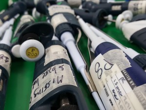 Thumbnail image of Large Lot of Laboratory Pipettes, Pipettors, Automatic - Gilson, Corning Job Lot