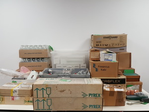 Thumbnail image of Large Lot of Mixed Laboratory Glassware - Tubes, Bottles, Flasks & Accessories