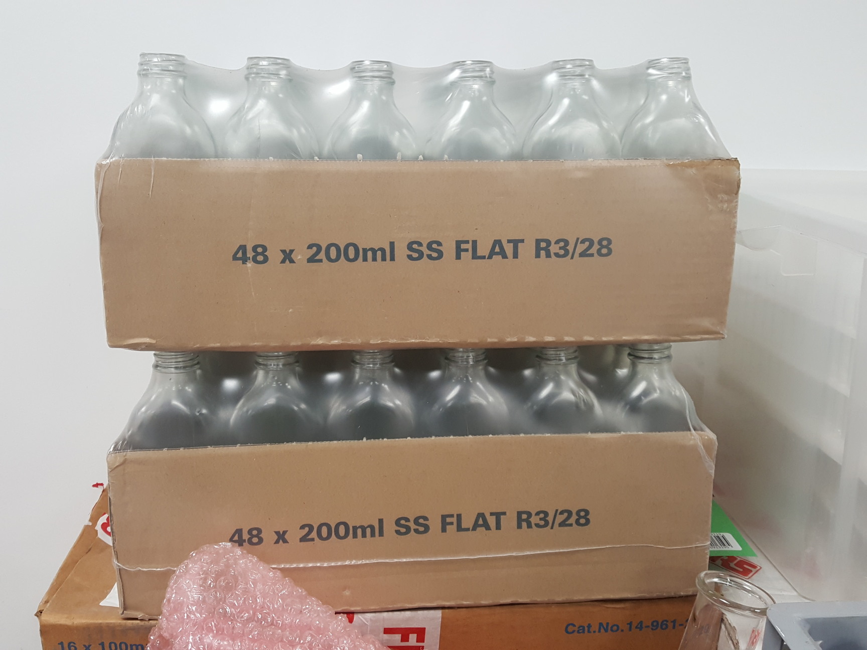 Image of Large Lot of Mixed Laboratory Glassware - Tubes, Bottles, Flasks & Accessories
