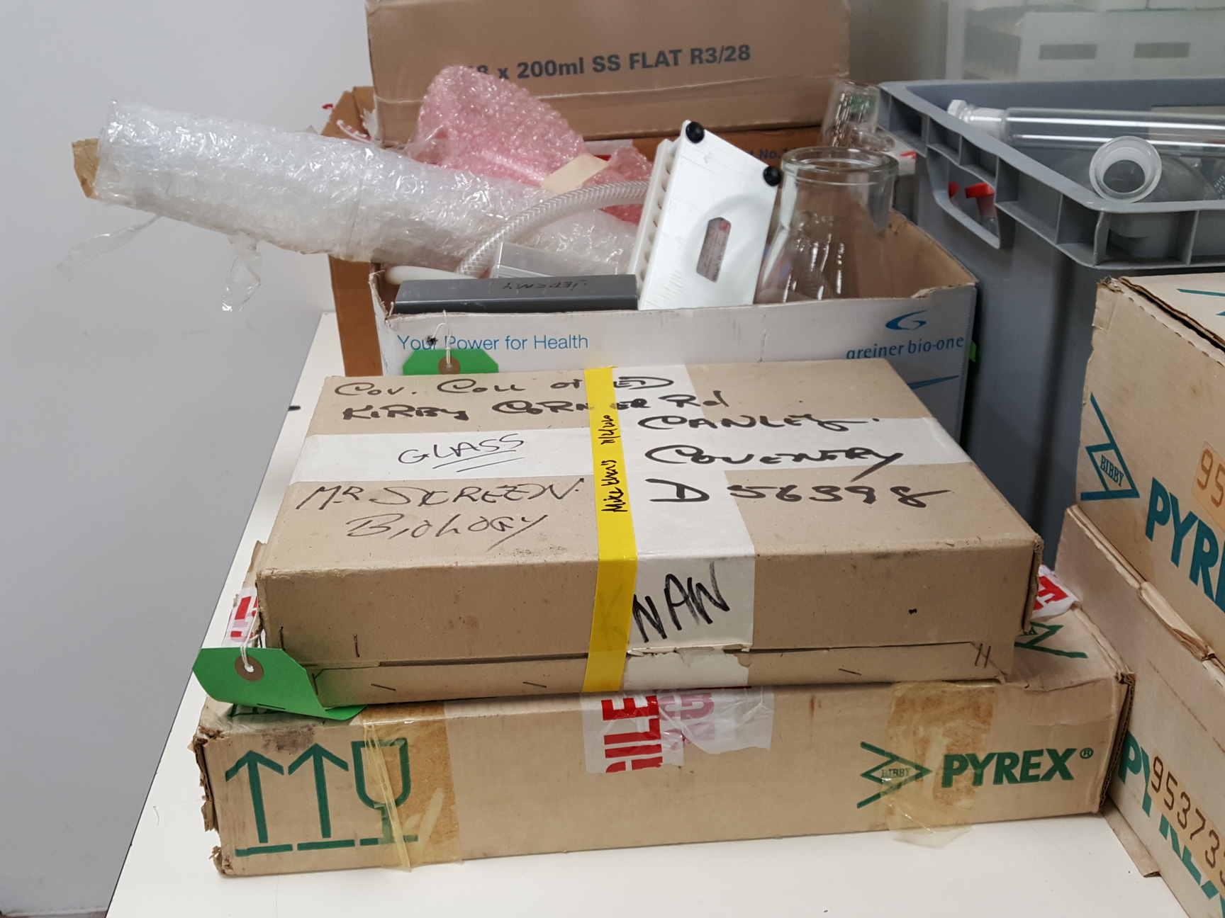 Image of Large Lot of Mixed Laboratory Glassware - Tubes, Bottles, Flasks & Accessories