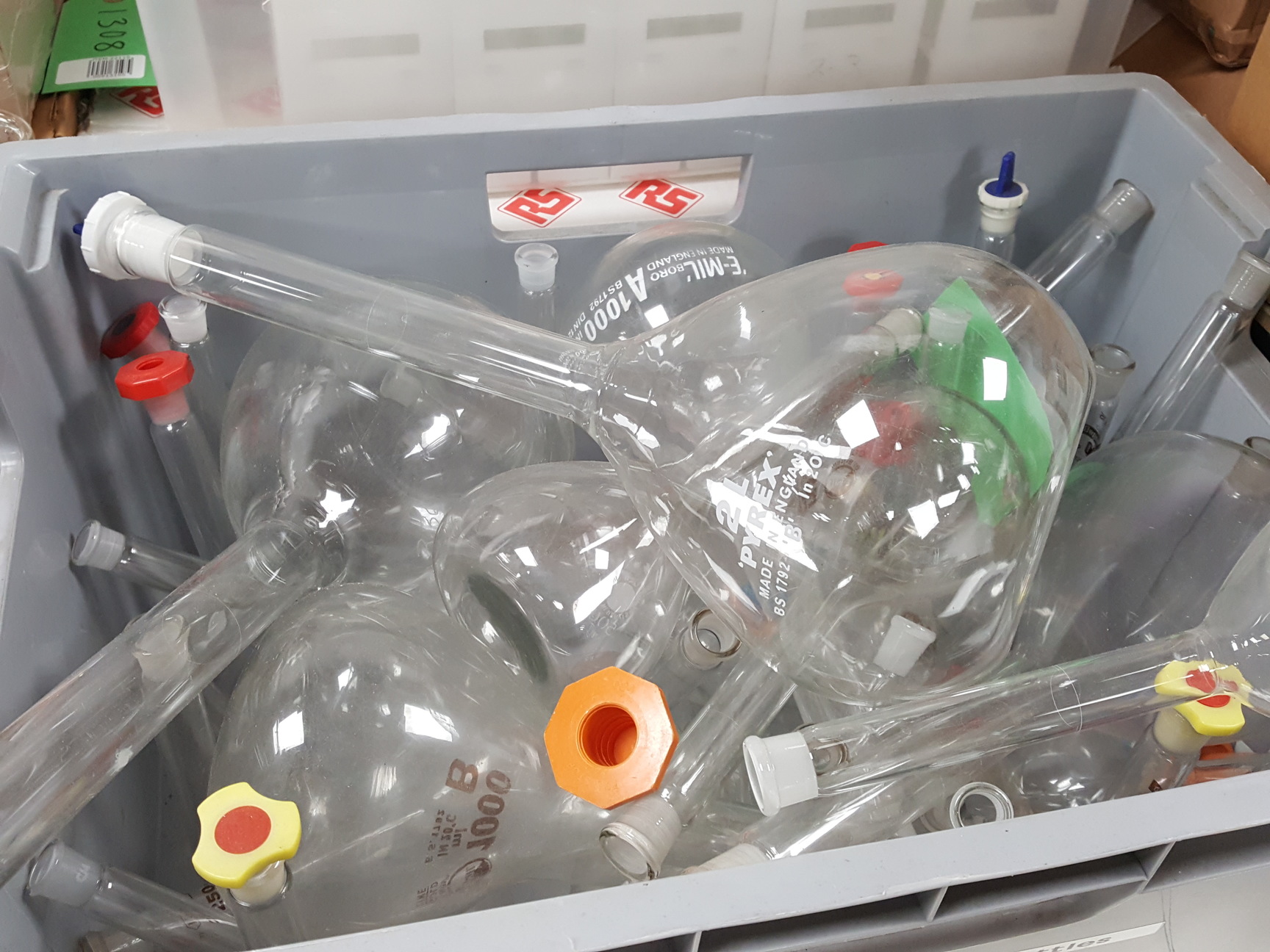 Image of Large Lot of Mixed Laboratory Glassware - Tubes, Bottles, Flasks & Accessories