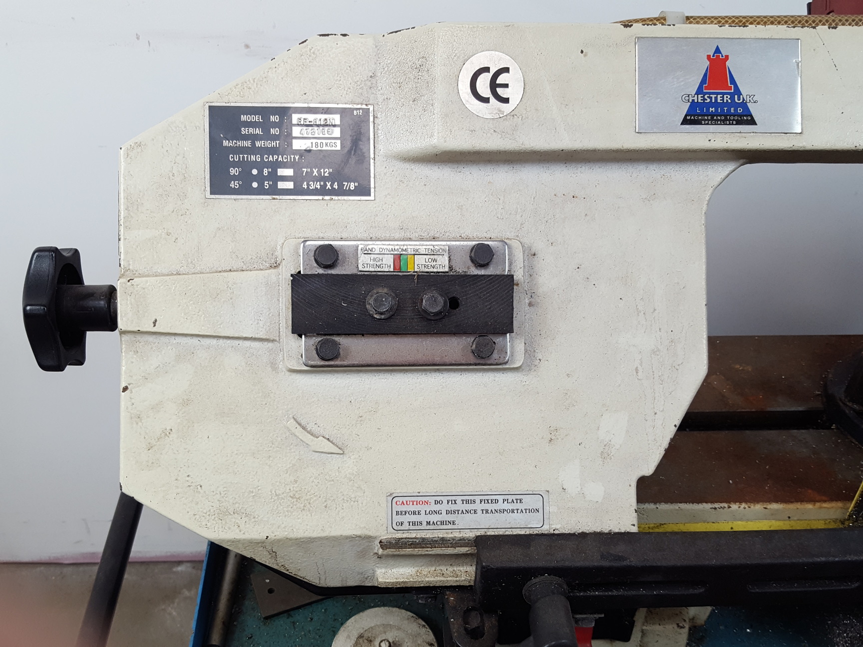 Image of Chester UK 8" Metal Cutting Bandsaw  Model: RF-812N - Band Saw