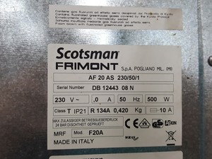 Thumbnail image of Scotsman Frimont Ice Machine  Model - AF20 AS 230/50/1 Lab