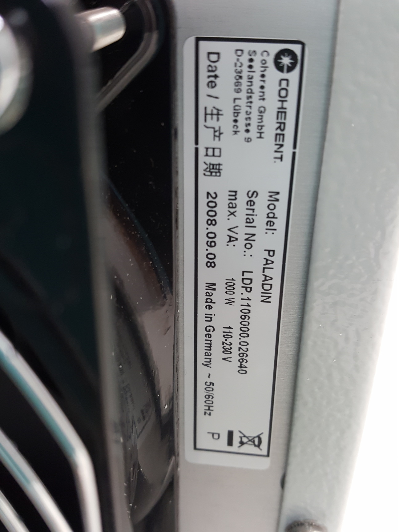 Image of Coherent Paladin COMPACT  355-4000 Laboratory Laser with Power Supply Lab