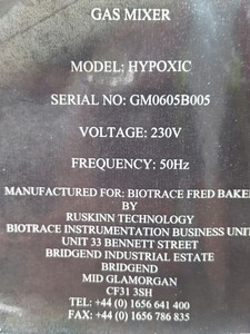 Thumbnail image of Invivo 2 Hypoxia Workstation 500 w/ Ruskinn Hypoxic Gas Mixer Lab Faulty