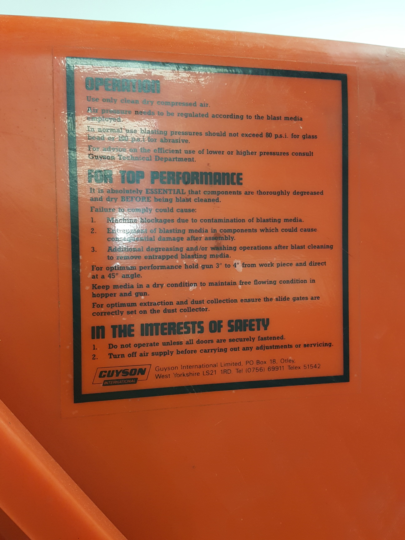 Image of Guyson Galaxie Blast Cleaning Cabinet DC21 