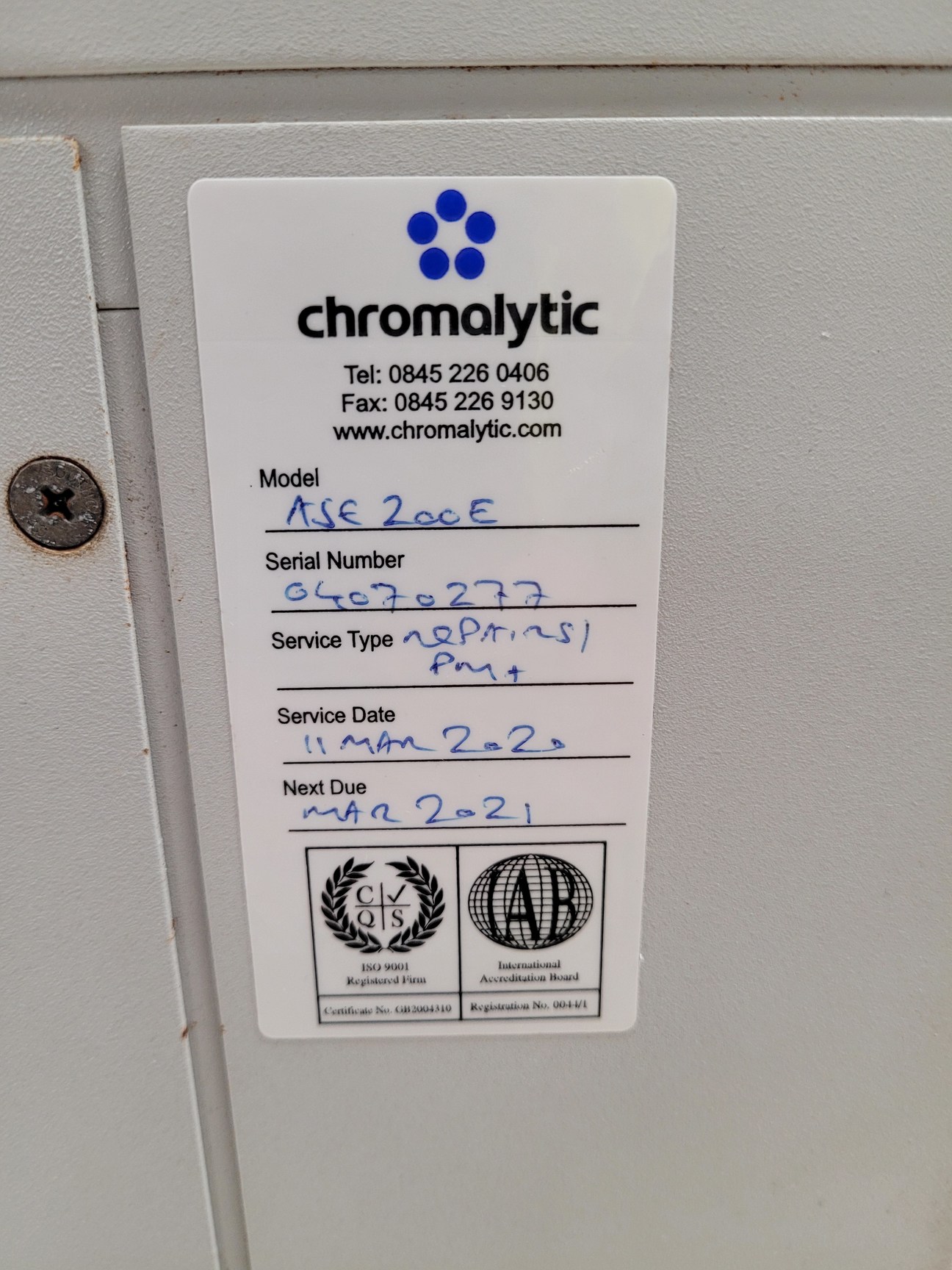 Image of Dionex ASE Accelerated Solvent Extractor Model - ASE 200E Lab