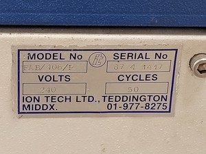 Thumbnail image of Ion Tech Ltd Plasma Etching Machine - FAE/406/P - Z.761.STN Lab