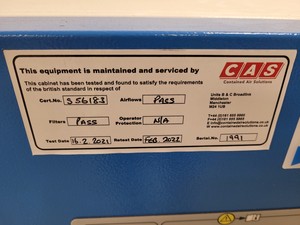 Thumbnail image of CAS Controlled Air Solutions SmartFAST Laminar Flow Cabinet Lab