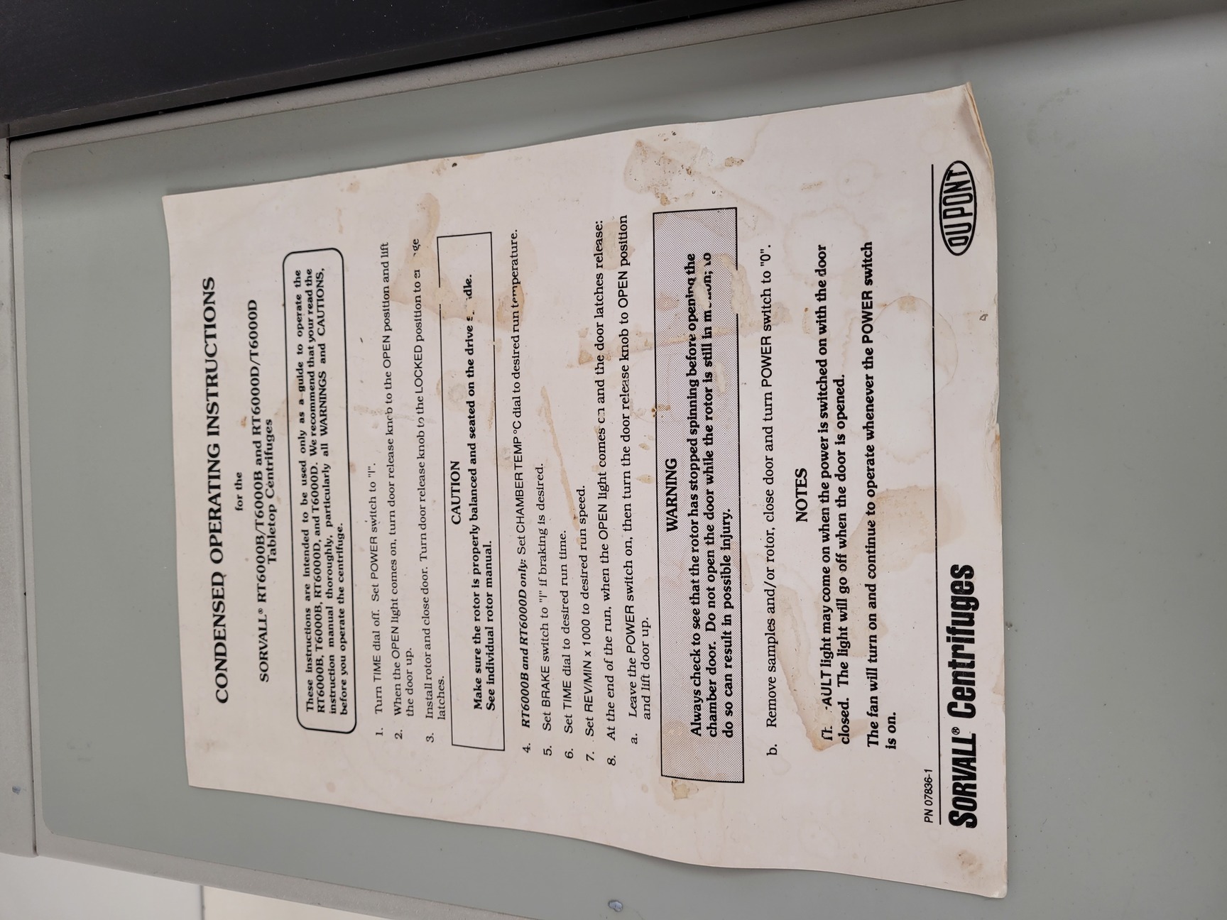 Image of Sorvall RT6000B Centrifuge w/3600 RPM  Rotor - Sorvall H1000B Lab