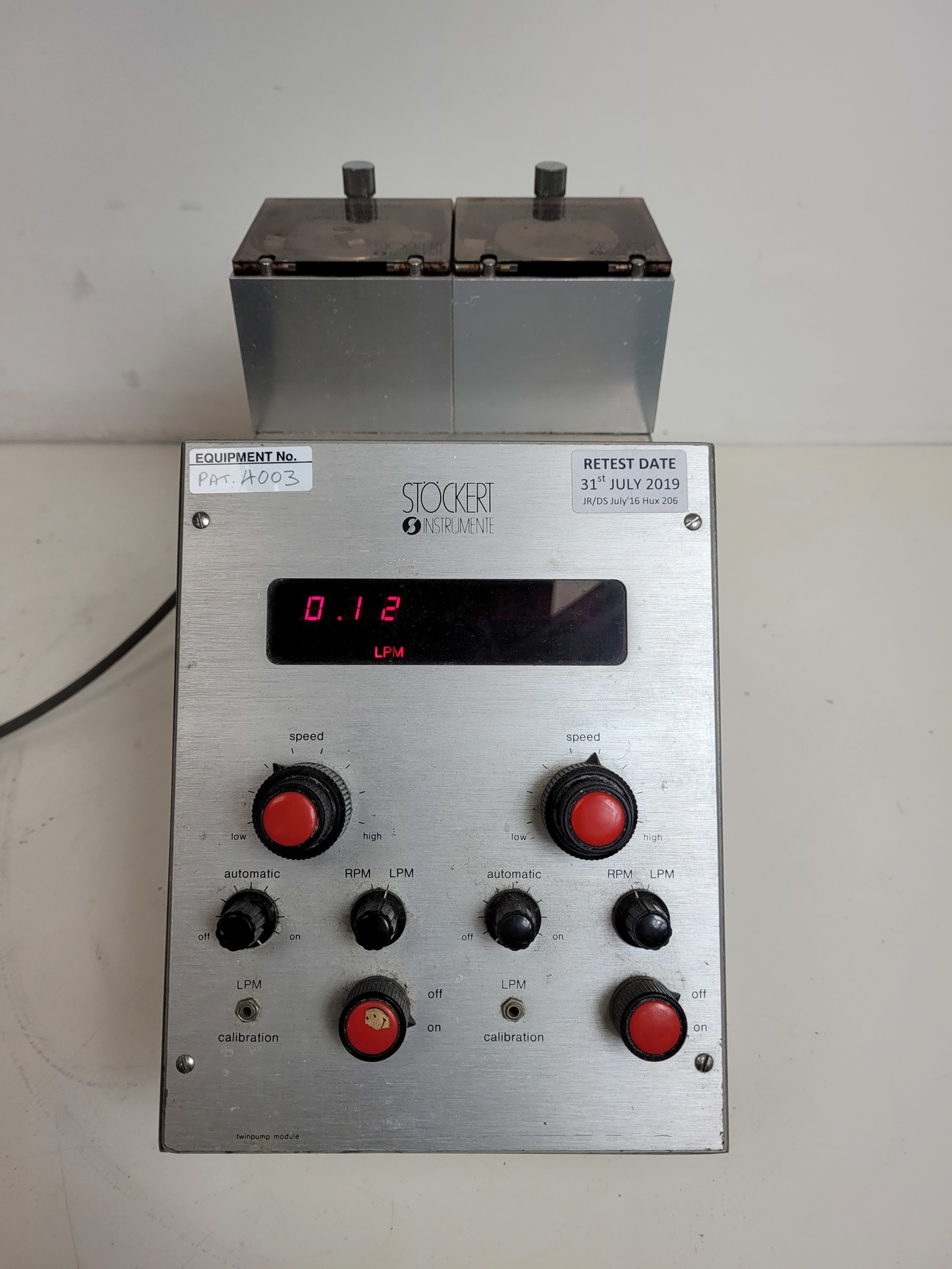 Image of Stockert Instruments Peristaltic Pump  Model - 10-20-00 Lab