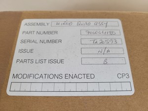 Thumbnail image of Waters Wired Quad Assembly  Part no. 700004180 Lab