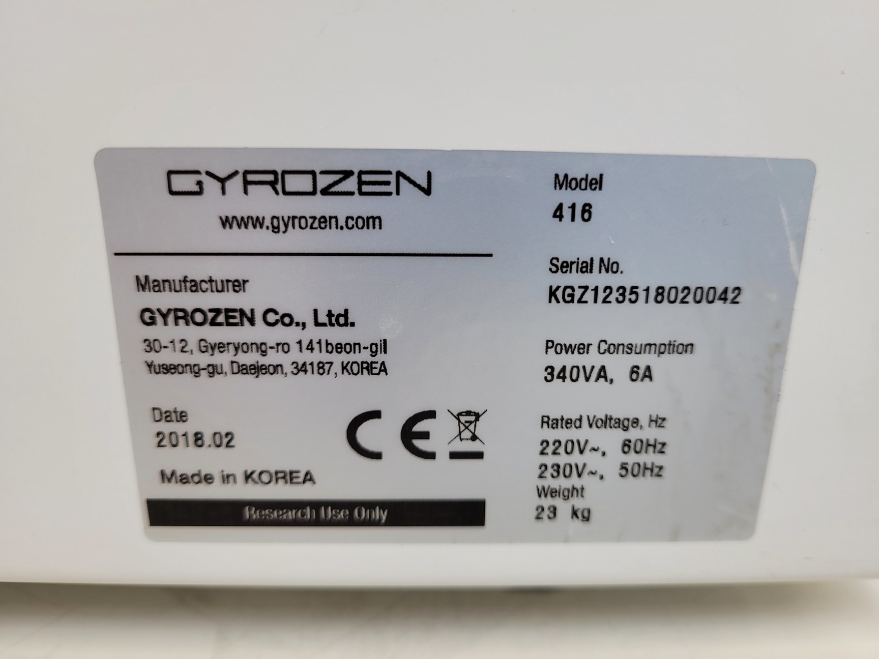 Image of Gyrozen 416 Benchtop Laboratory Centrifuge with 4000rpm GRS-S-50-4 Rotor Lab