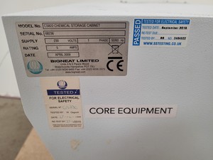 Thumbnail image of Bigneat Containment Technology Model - CS822 Chemical Storage Cabinet Lab