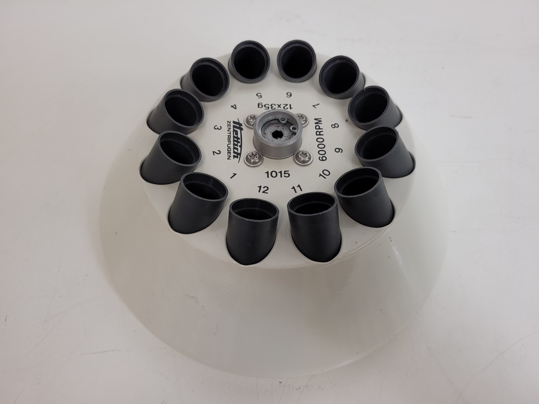 Image of Hettich Zentrifugen Angled Rotor  No. 1015 6000rpm  12 x 35g 15ml Tube Slots Lab