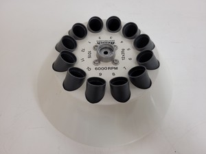 Thumbnail image of Hettich Zentrifugen Angled Rotor  No. 1015 6000rpm  12 x 35g 15ml Tube Slots Lab