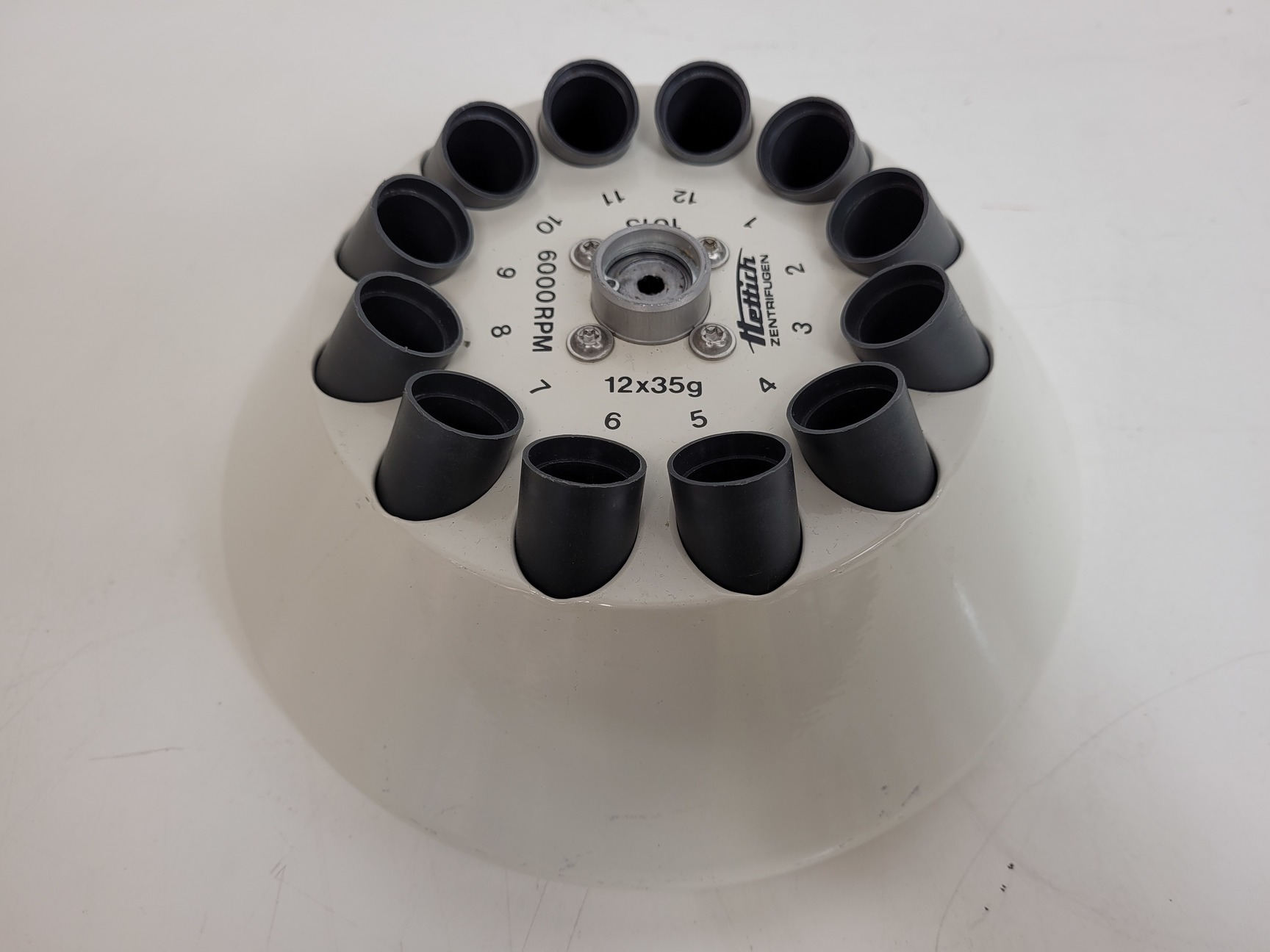 Image of Hettich Zentrifugen Angled Rotor  No. 1015 6000rpm  12 x 35g 15ml Tube Slots Lab