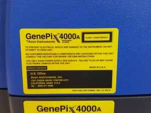 Thumbnail image of Axon Instruments GenePix 4000A Microarray Scanner Lab