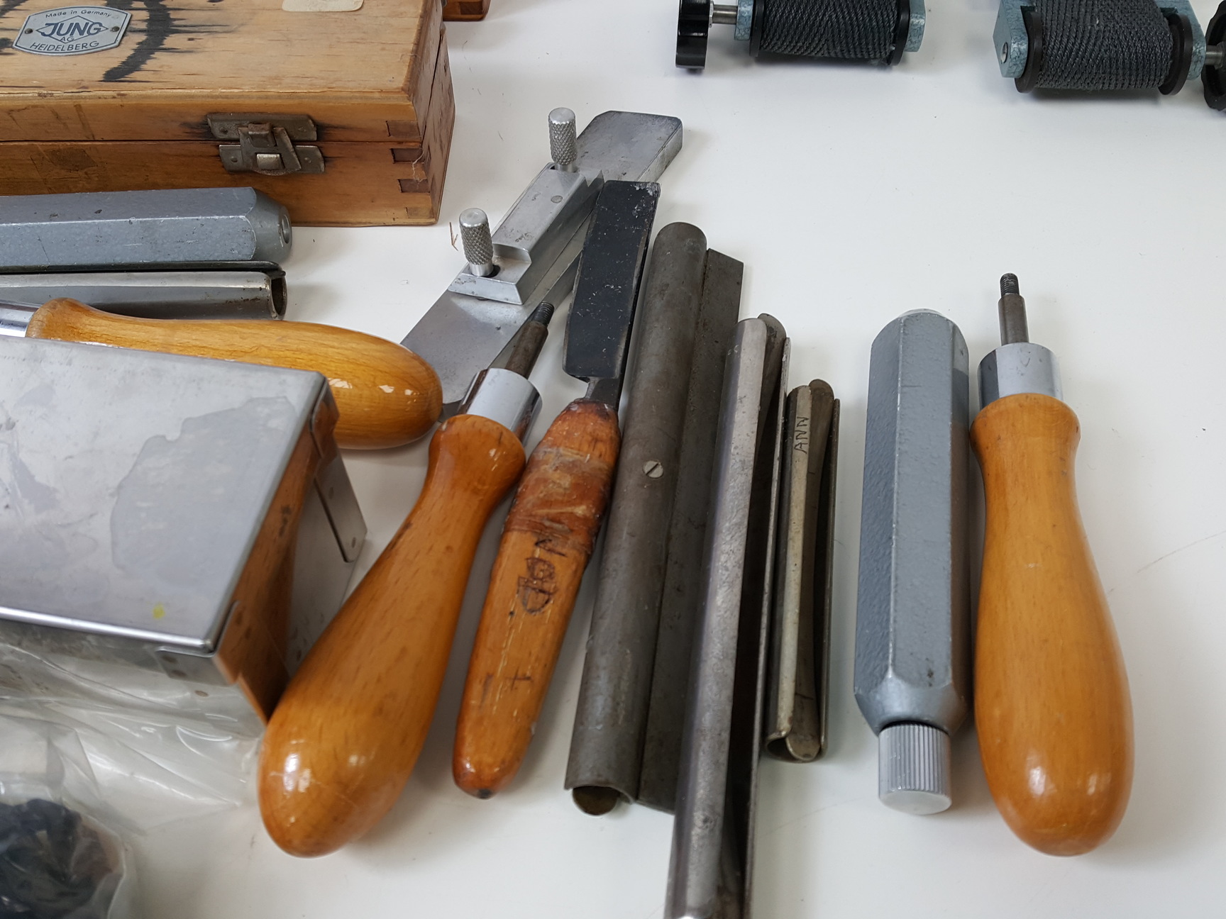 Image of Large Lot of Microtome Blades and Tools - Leitz, Jung Heidelberg Lab