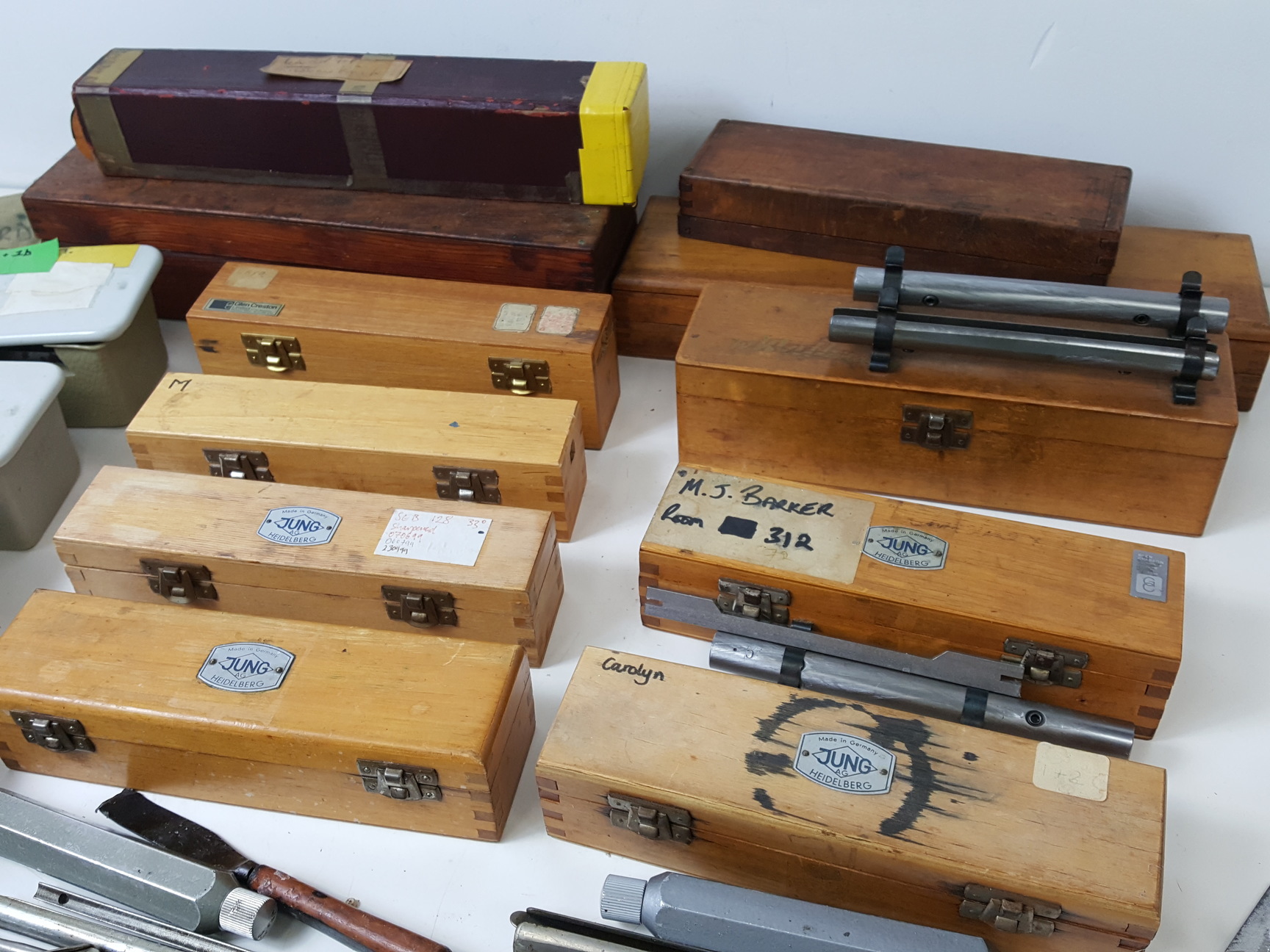 Image of Large Lot of Microtome Blades and Tools - Leitz, Jung Heidelberg Lab