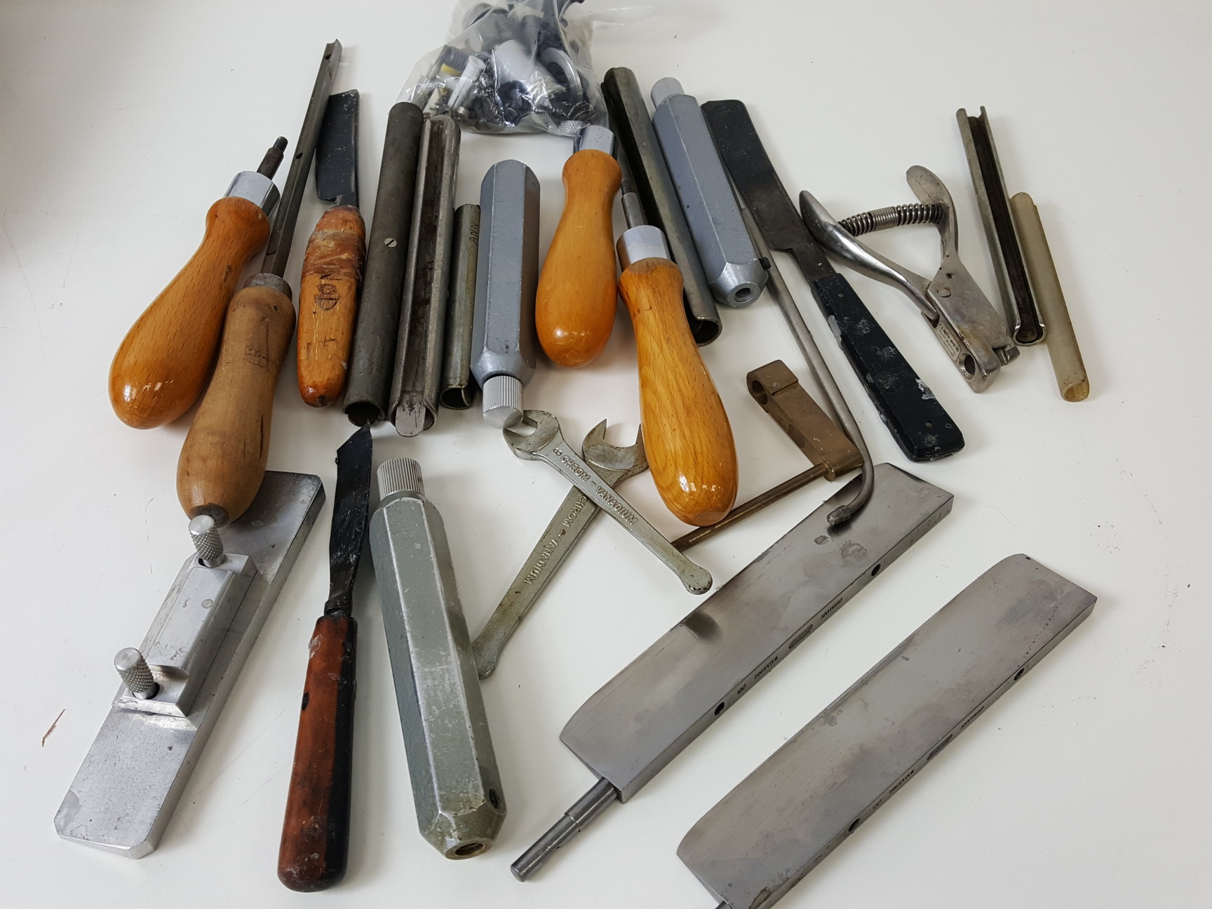 Image of Large Lot of Microtome Blades and Tools - Leitz, Jung Heidelberg Lab