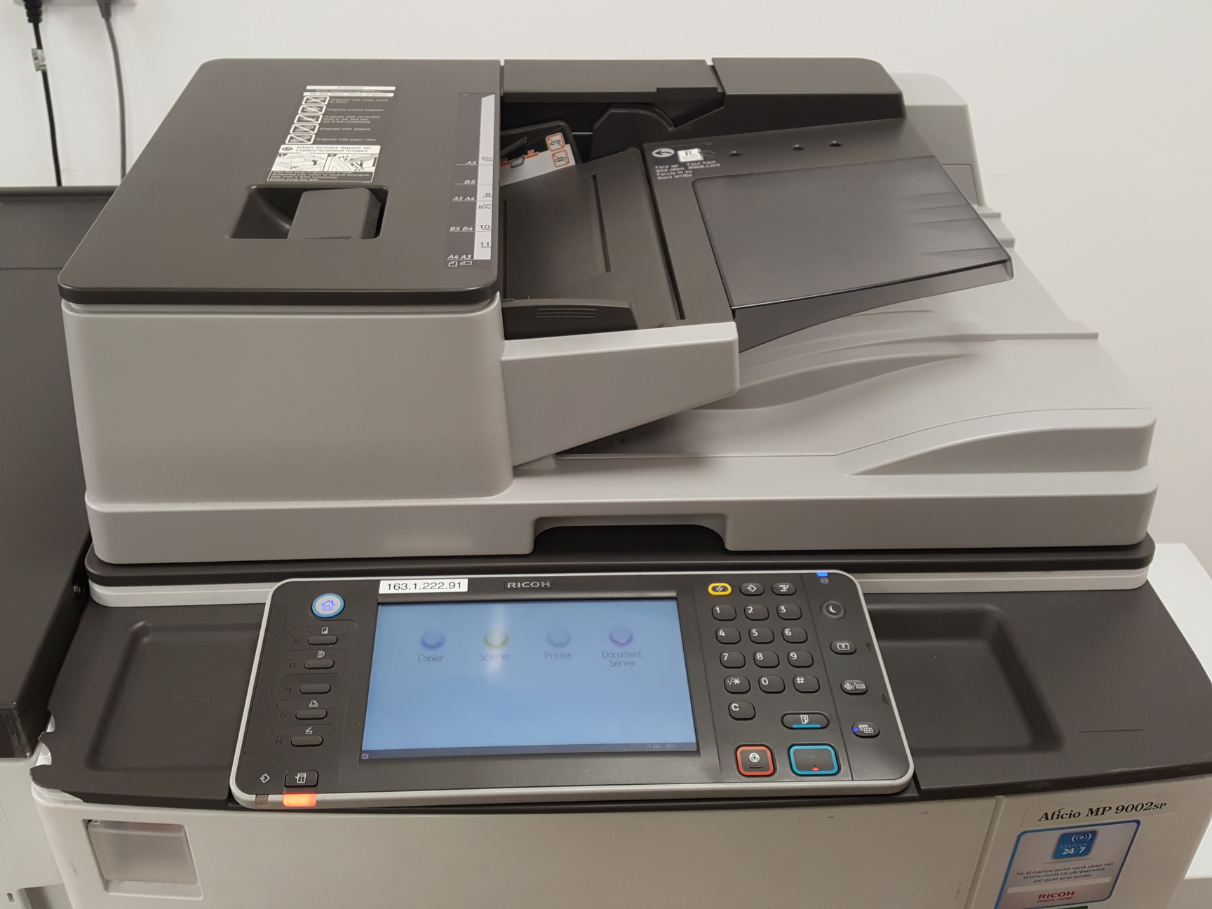 Image of Ricoh Aficio MP 9002SP High Speed Office Photocopier Printer - Folder, Booklet