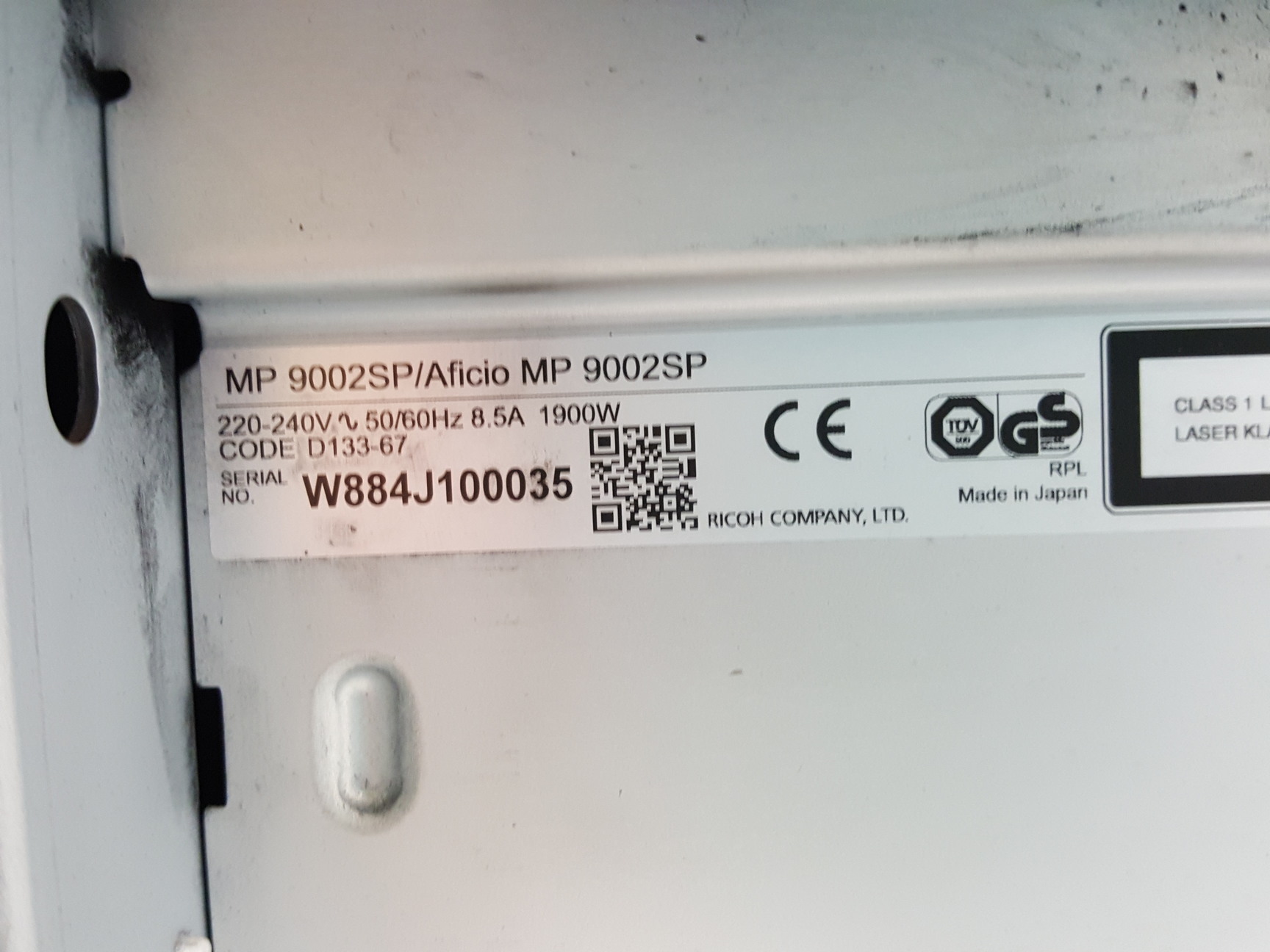 Image of Ricoh Aficio MP 9002SP High Speed Office Photocopier Printer - Folder, Feeder