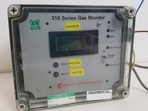 Thumbnail image of Hitech Instruments 310 Gas Monitor, SB100 Audio/Visual Alarm & 806-117 Sensor