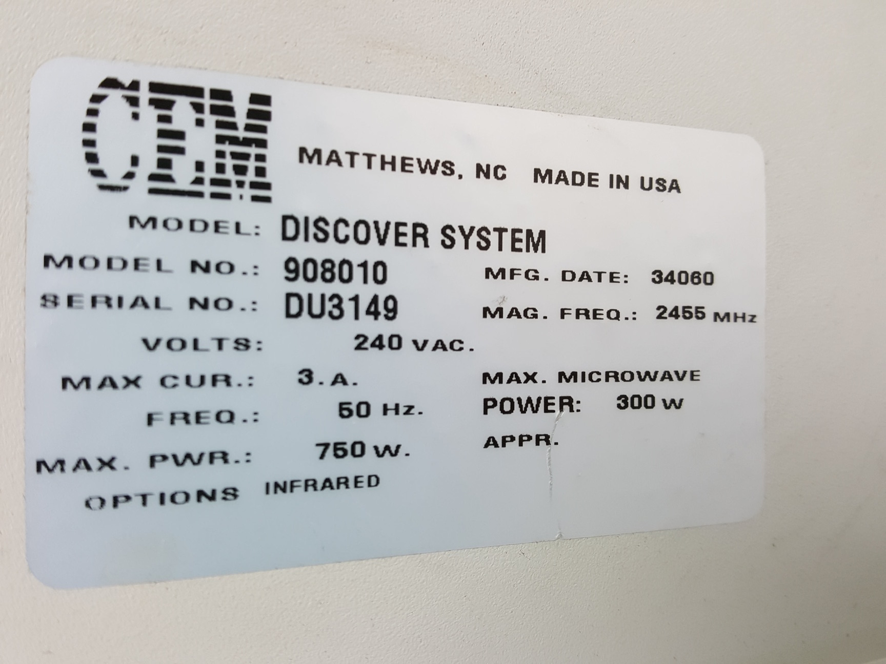 Image of CEM Discover 908010 Microwave Digestion Synthesis System with CoolMate Lab