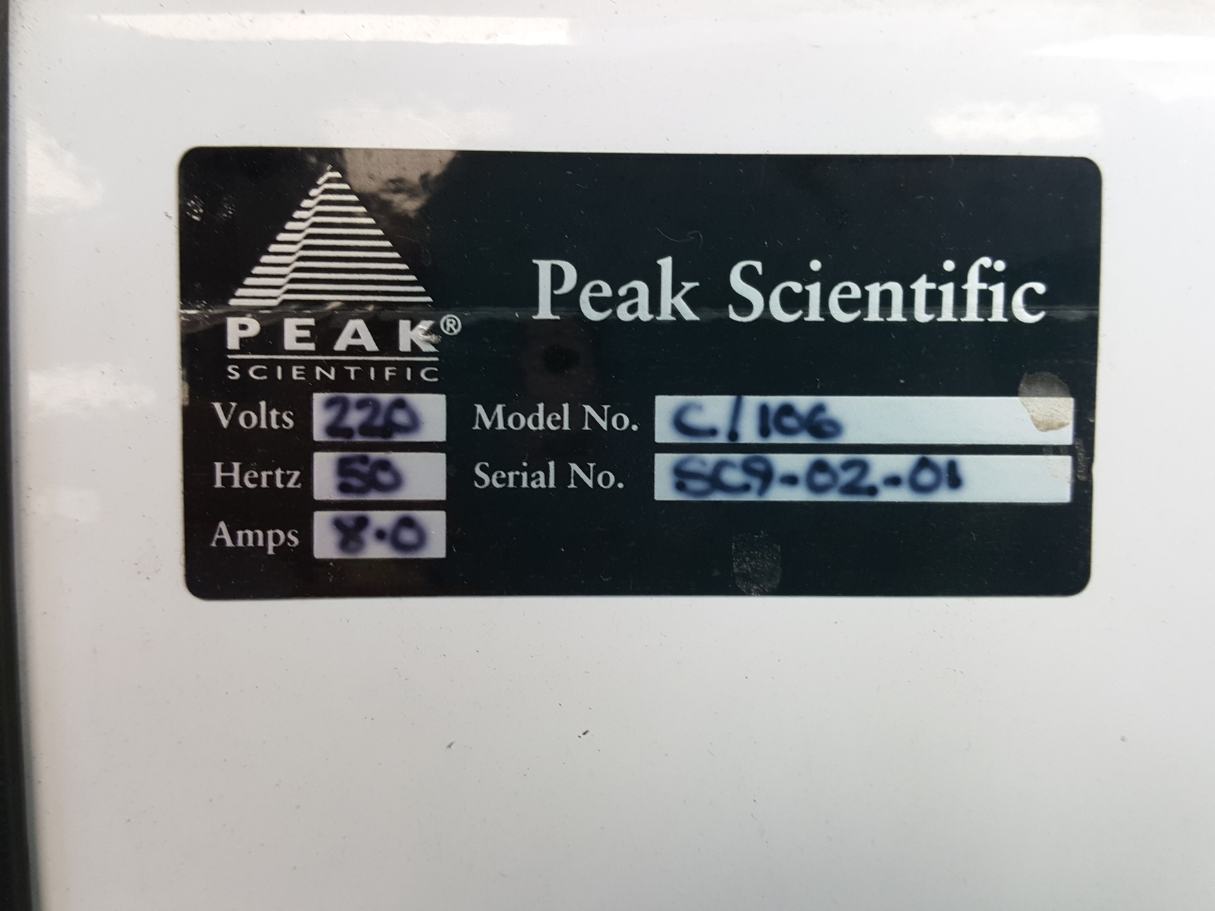 Image of Peak Scientific Air Compressor  Model - C/106 Lab