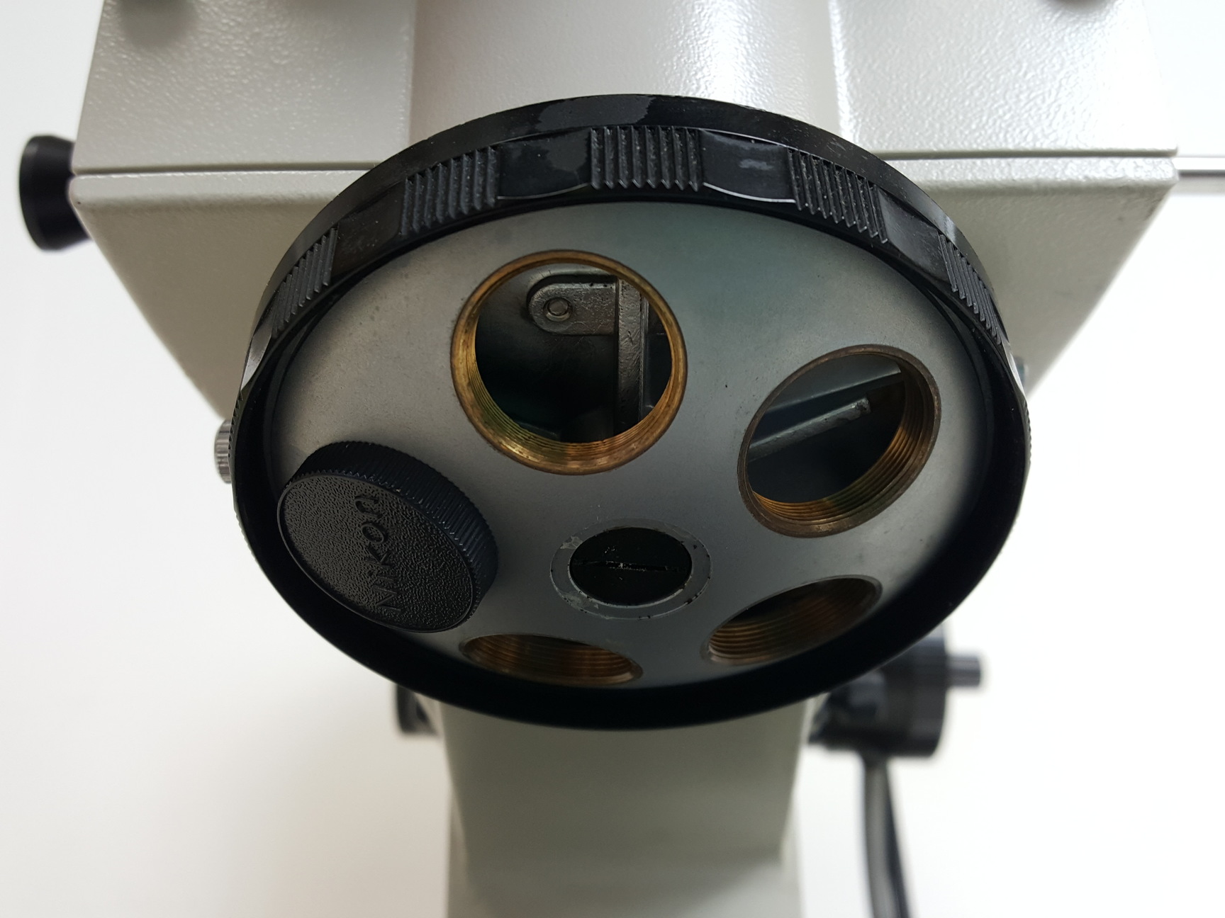 Image of Nikon Optiphot Trinocular Microscope with 3 x Objectives - 100 1.25 , 40 0.65 