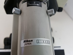 Thumbnail image of Nikon Optiphot Trinocular Microscope with 3 x Objectives - 100 1.25 , 40 0.65 