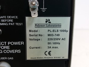Thumbnail image of Polymer Laboratories PL-ELS 1000 Evaporating Light Scattering Detector Lab