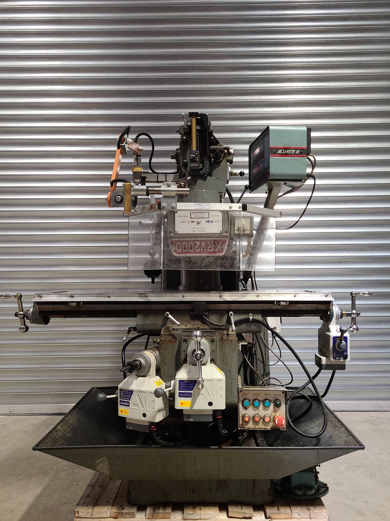 Image of King Rich KR-V2000 Vertical Milling Machine Engineering Workshop + Work Clamps
